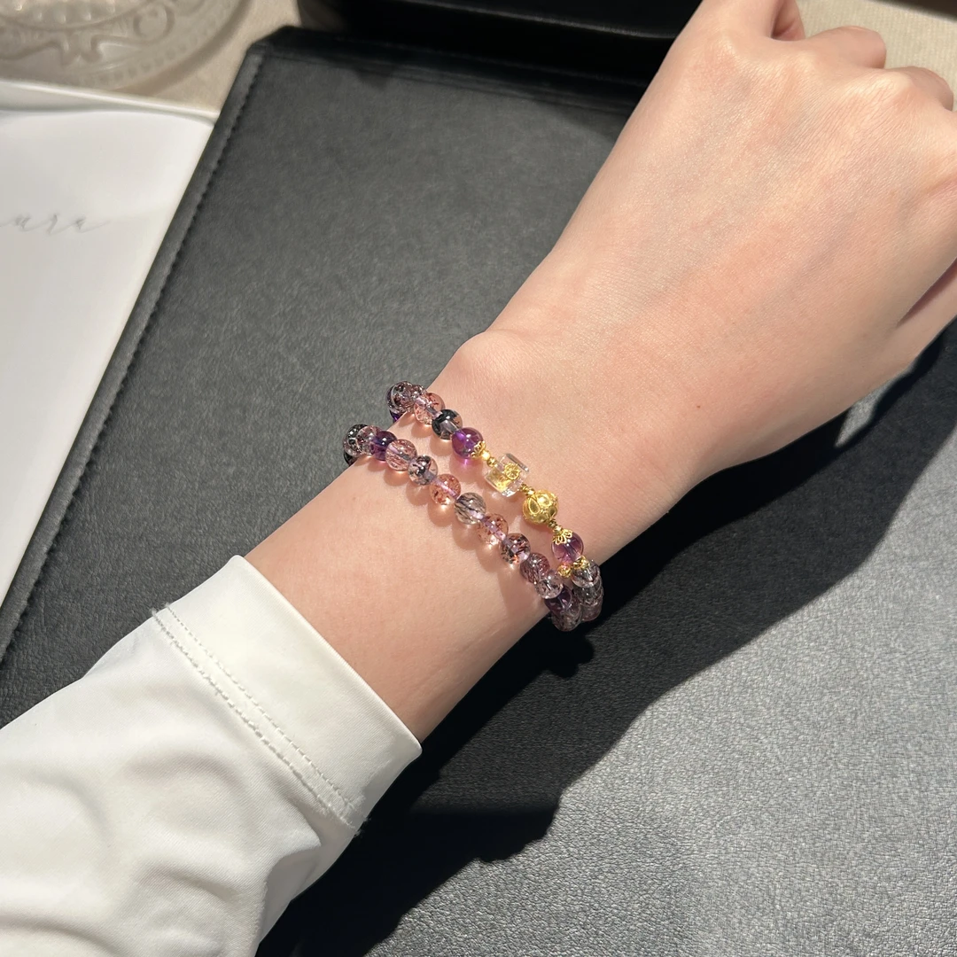 18K金 超七水晶手串约6mm  245983-17  多样性发其一