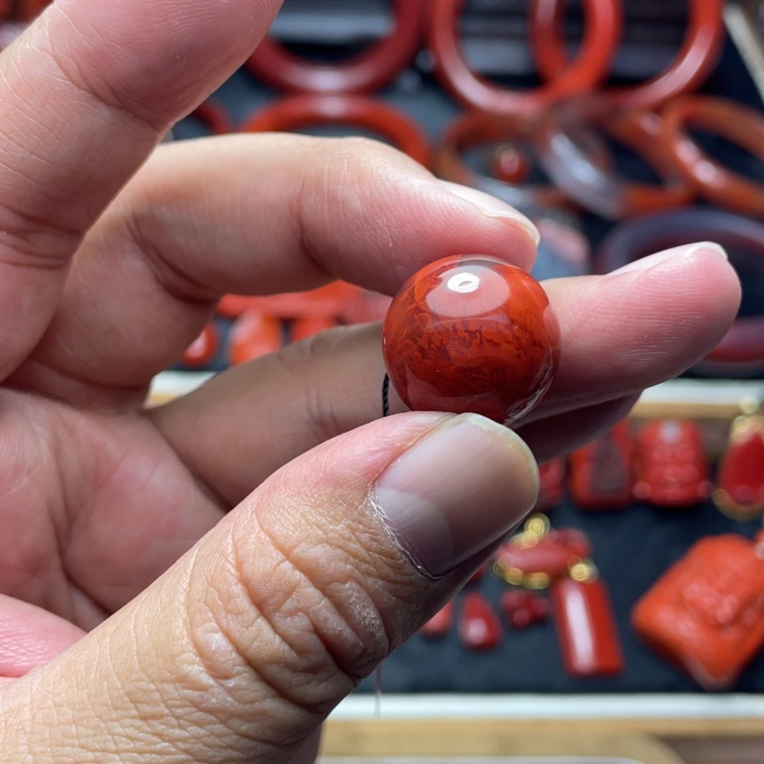 南红玛瑙未镶嵌颈饰18.5mm