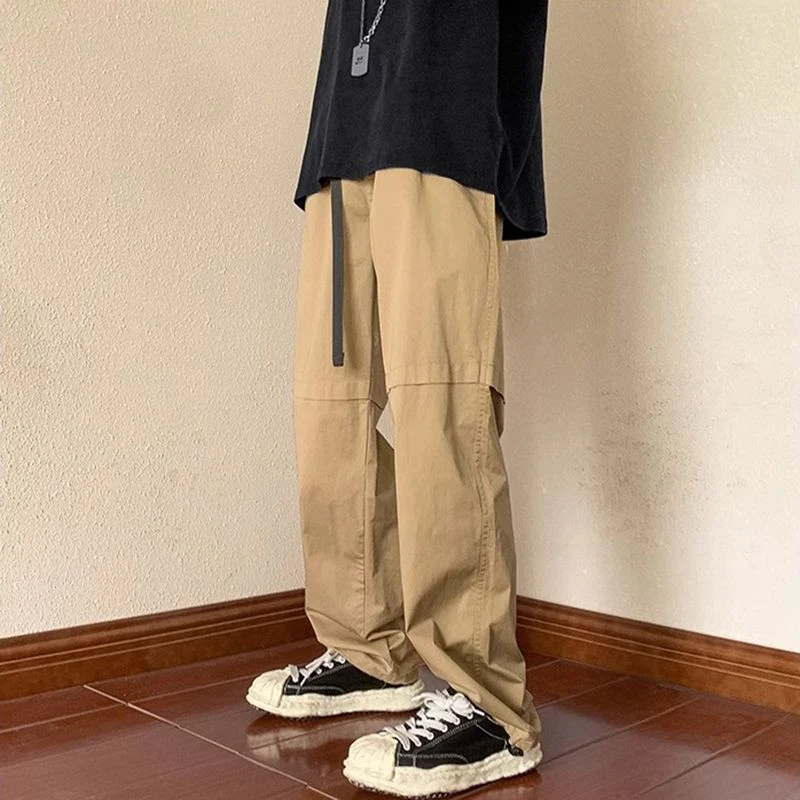 日系复古工装裤高街男oversize裤子春秋潮牌高个子直筒宽松休闲裤