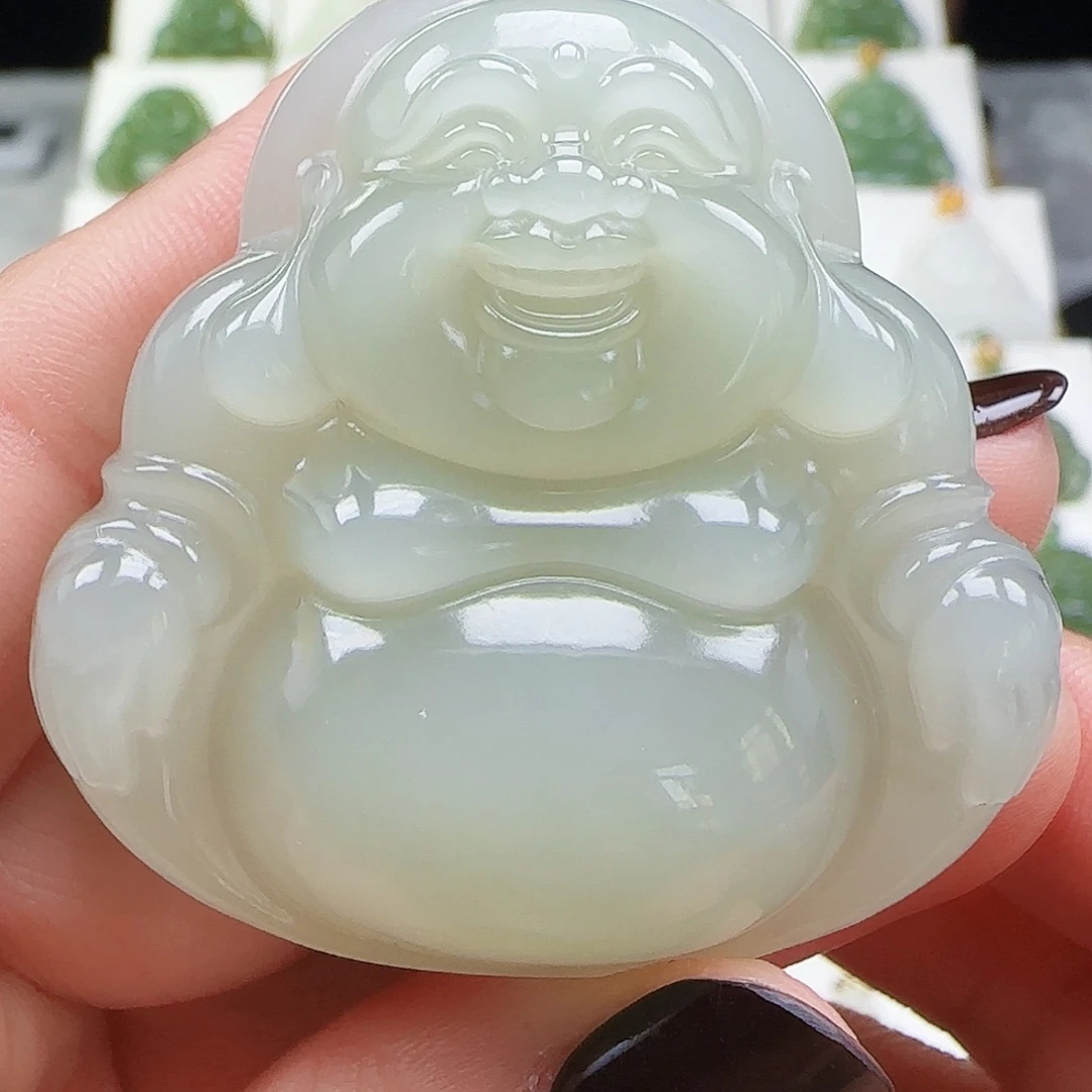 和田玉未镶嵌吊坠(赠链)