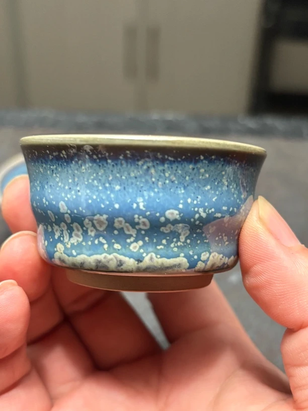 钧瓷高温茶杯陶瓷主人杯复古品茗杯2只