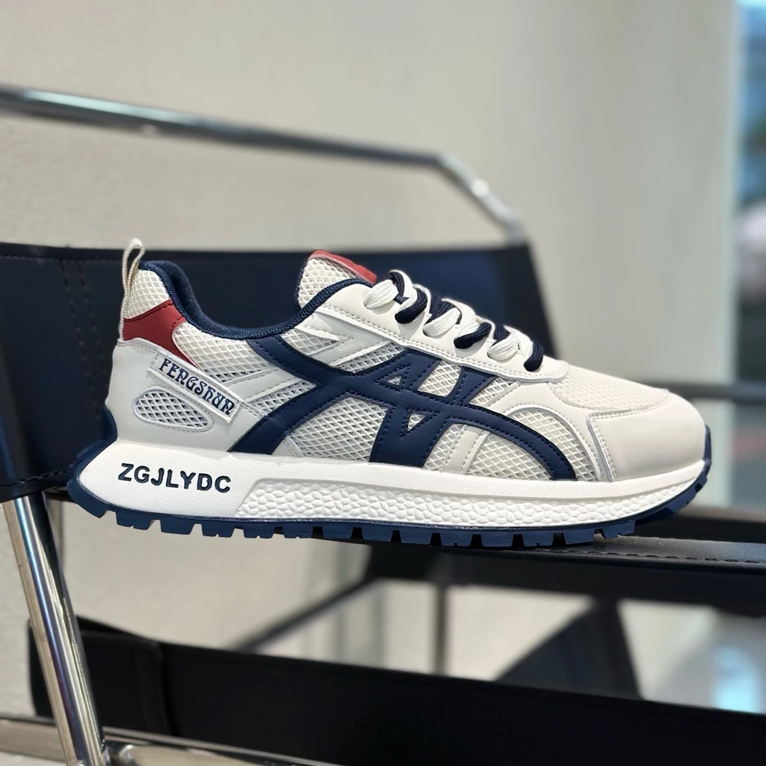 男鞋夏季新款拼色百搭透气网面减震耐磨青少年软底运动时尚休闲鞋