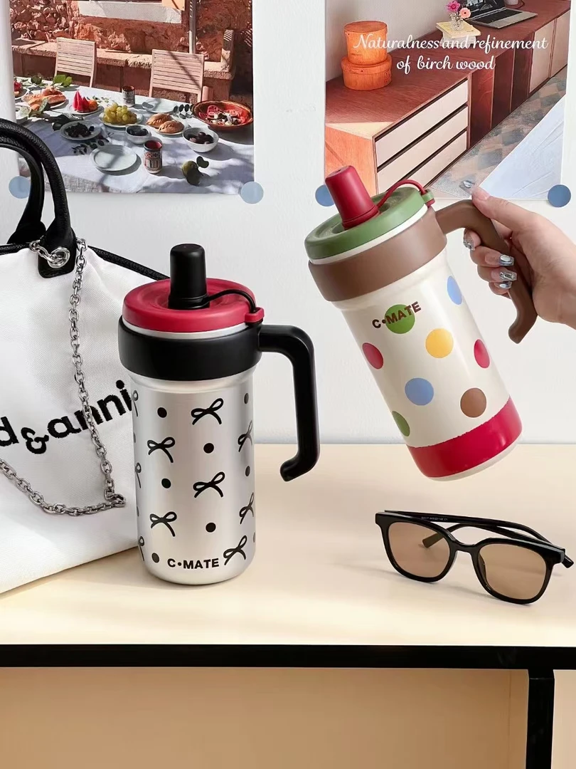 保温杯冰霸杯大容量女生高颜值冰霸杯家用保温壶女吸管杯