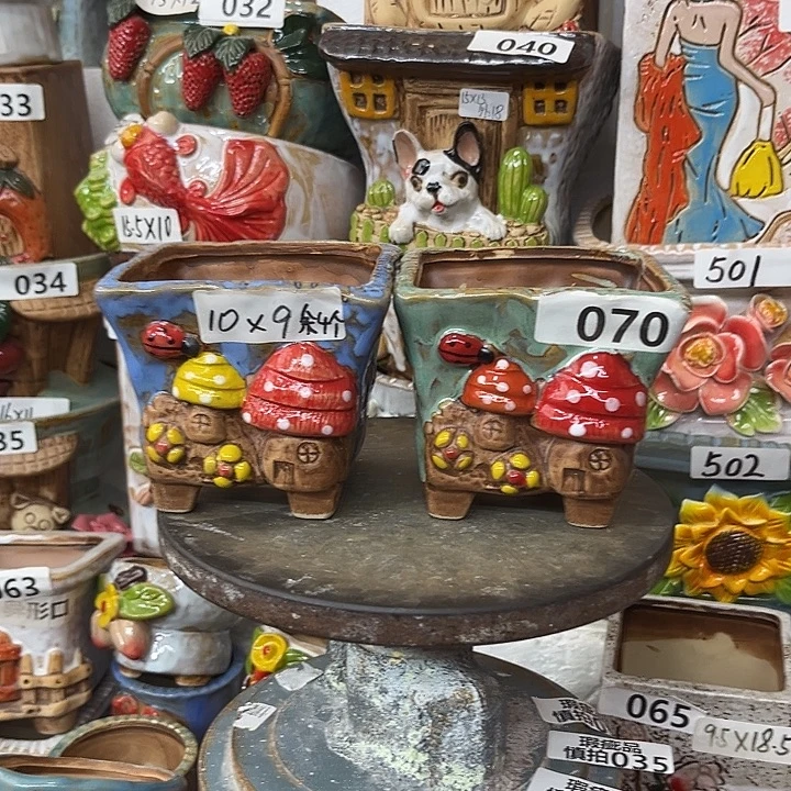 粗陶材质多肉花盆
