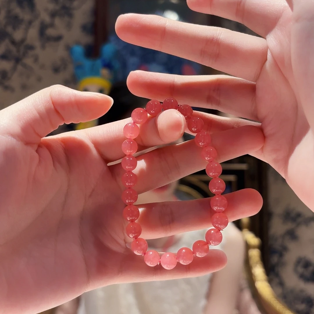 菱锰矿（红纹石）未镶嵌手串手串