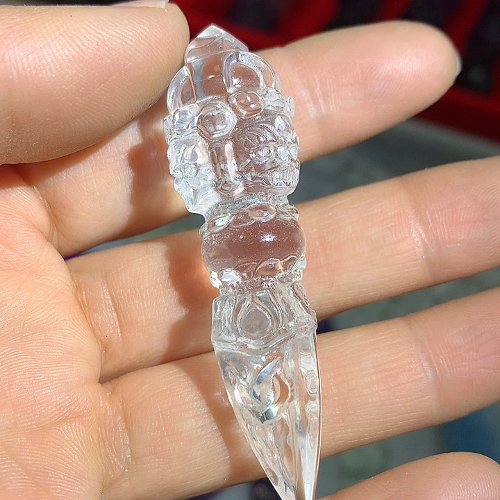 水晶天然水晶降魔杵未镶嵌