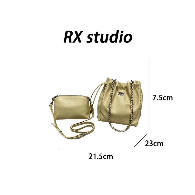 【母亲节礼物】ZT-D7207-奶油黄 RAIN.CUN轻奢小众时尚女士包