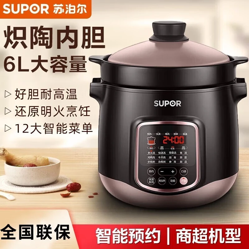 苏泊尔（SUPOR）电炖锅煲汤家用大容量精控快速炽陶电炖锅 DG60YC13