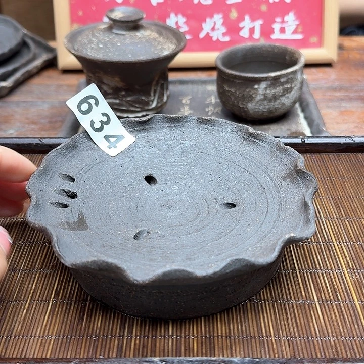 纯手工制作粗陶茶具