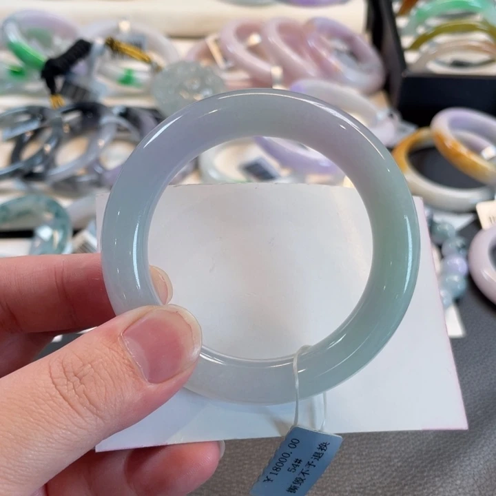 未镶嵌手镯翡翠54圆条