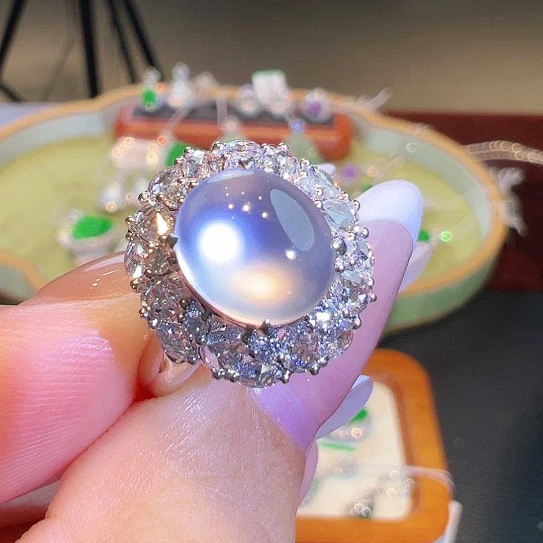 翡翠18K金镶嵌戒指翡翠