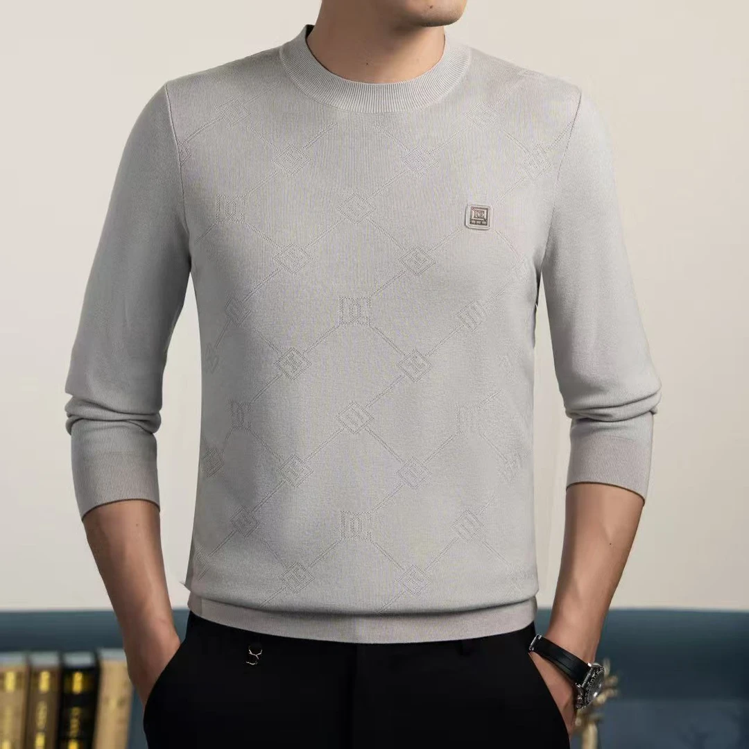 9806羊毛衫男士春秋款长袖打底衫圆领羊毛衫内搭