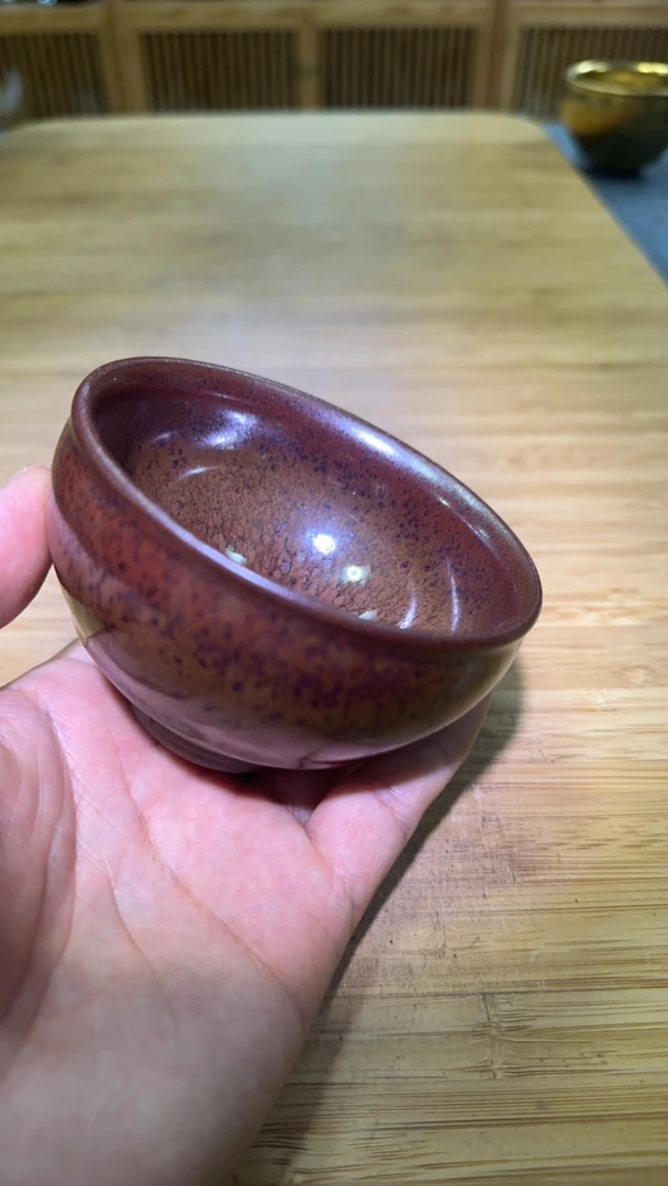 建盏铁锈将军茶杯主人杯