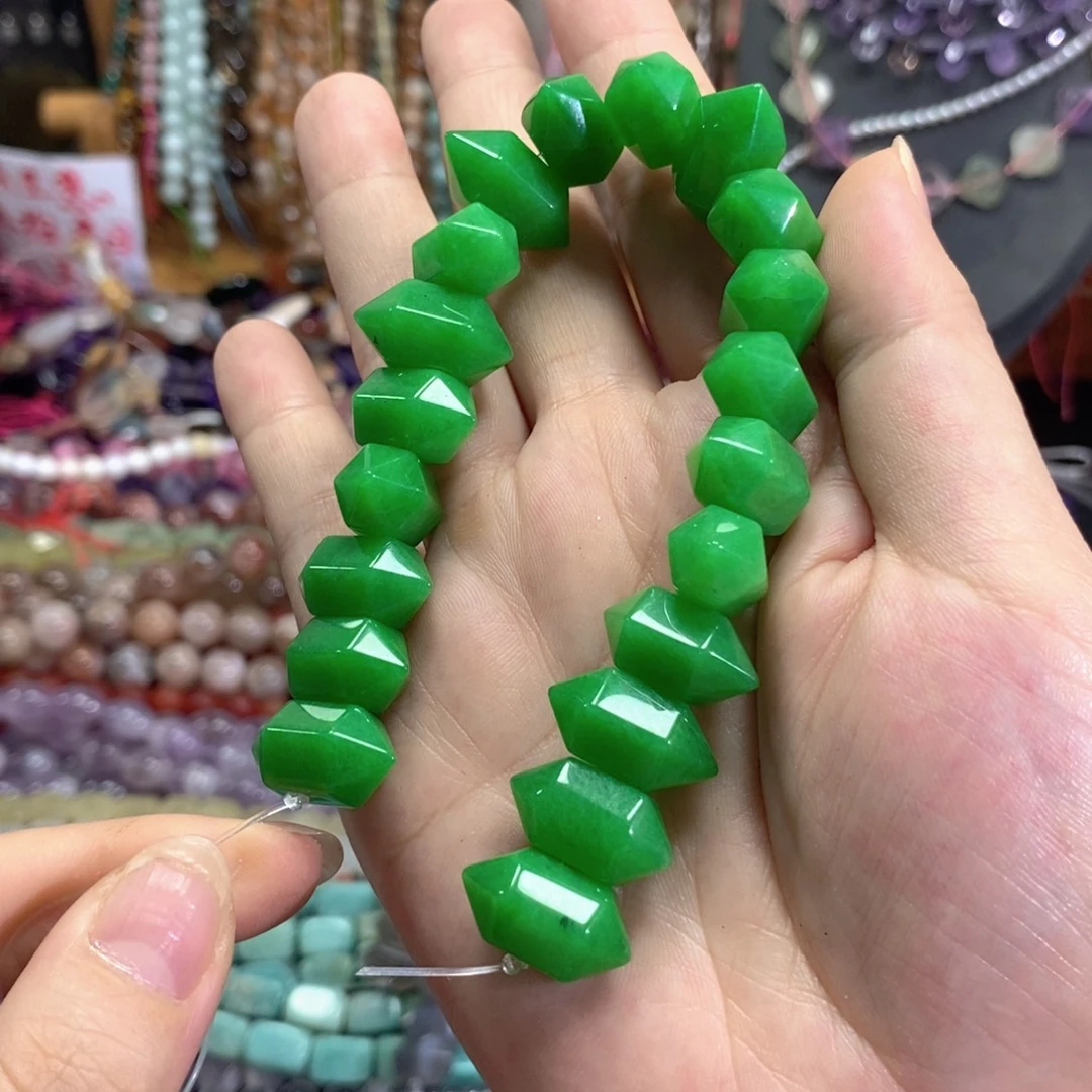 未镶嵌玛瑙/玉髓珠宝半成品马来玉双尖20颗