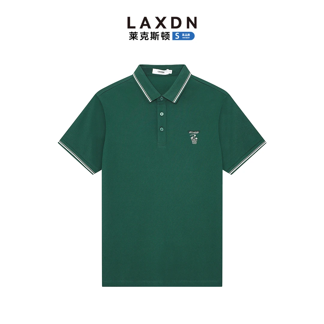 莱克斯顿夏季新款男士夏季薄款透气有型商务休闲短袖翻领polo衫