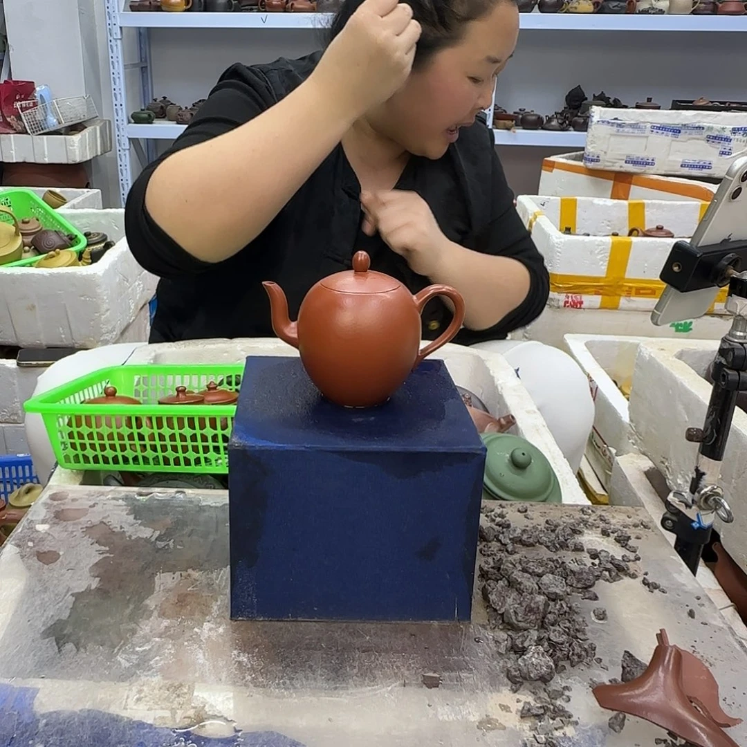 茶壶紫砂宜兴紫砂壶瑕疵处理