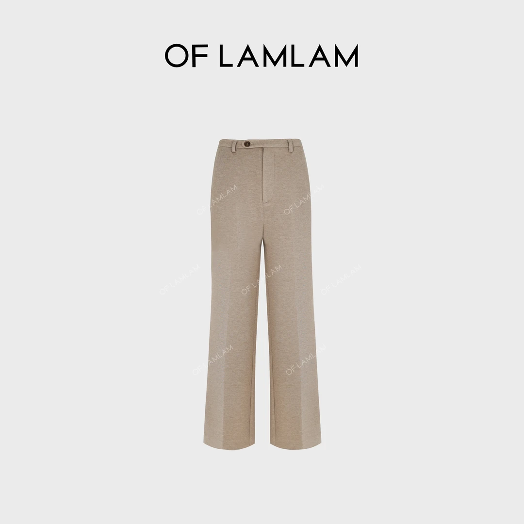 “知性优雅”醋酸羊毛50D四面弹双唇袋直筒西裤 OFLAMLAM M25K8001