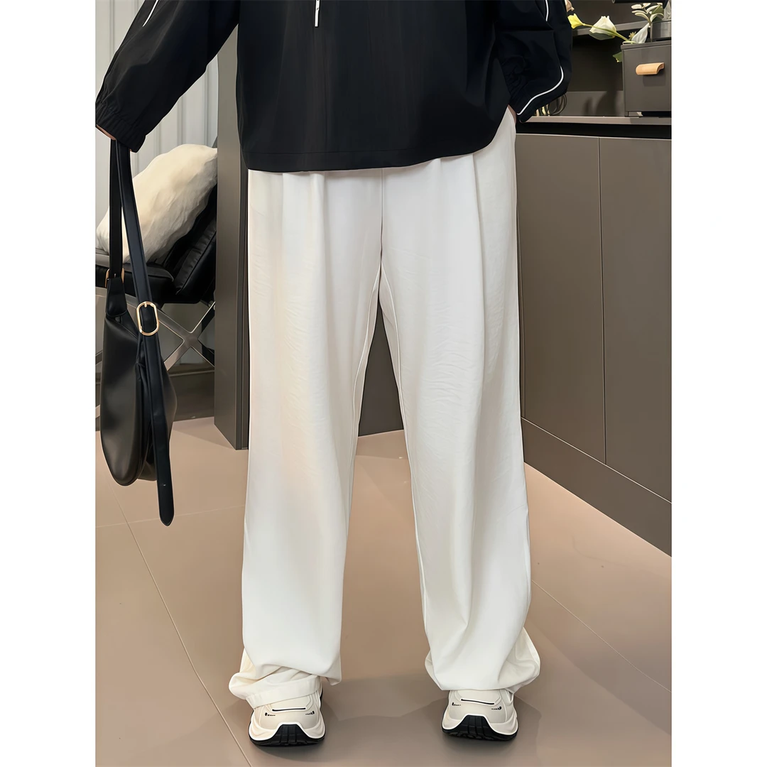 大码女装秋季百搭花契200斤胖mm时尚松弛感遮肉拖地山本裤11815