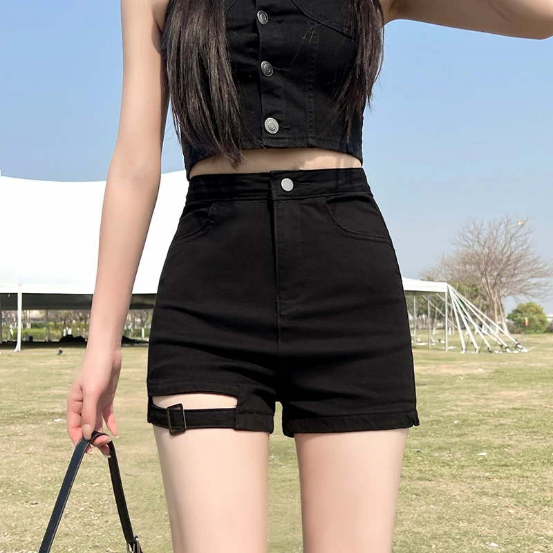 牛仔短裤女款夏季新款2025爆款高腰显瘦小个子弹力辣妹学生热裤子