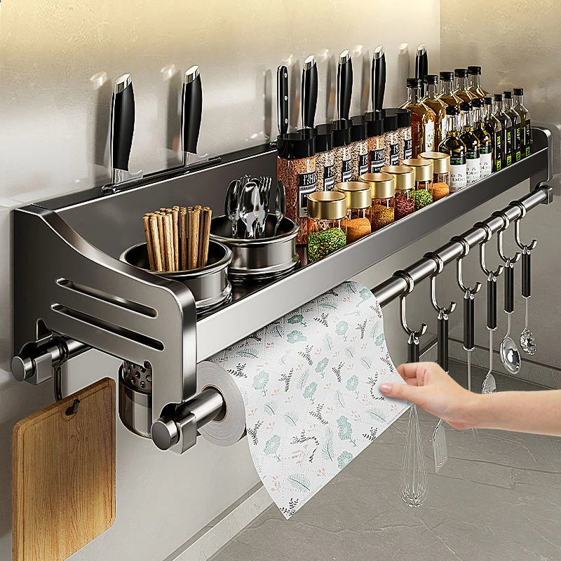 供应厨房调料置物架多功能台面调味罐收纳盒油盐酱醋收纳架厨铲子