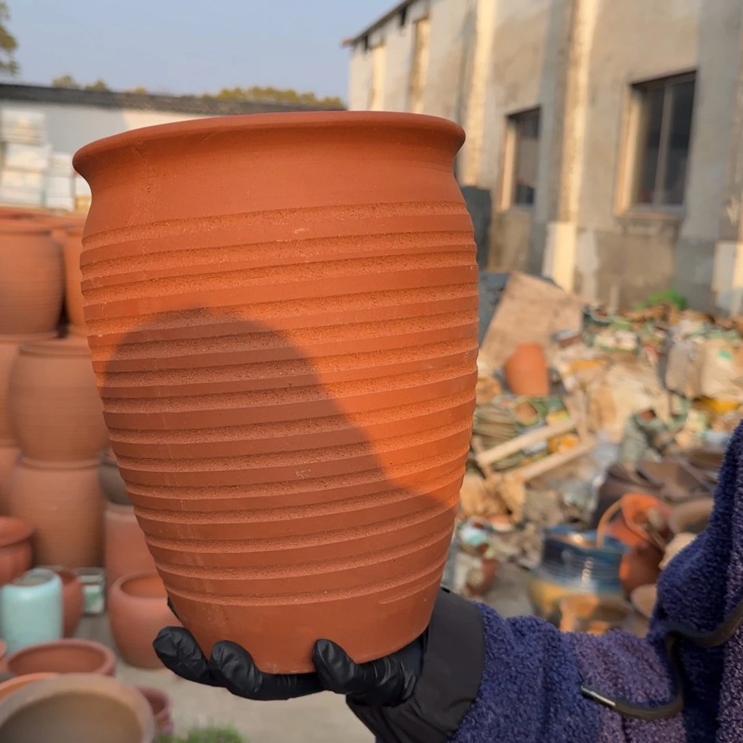 紫砂花盆口 20高26 宜兴紫砂