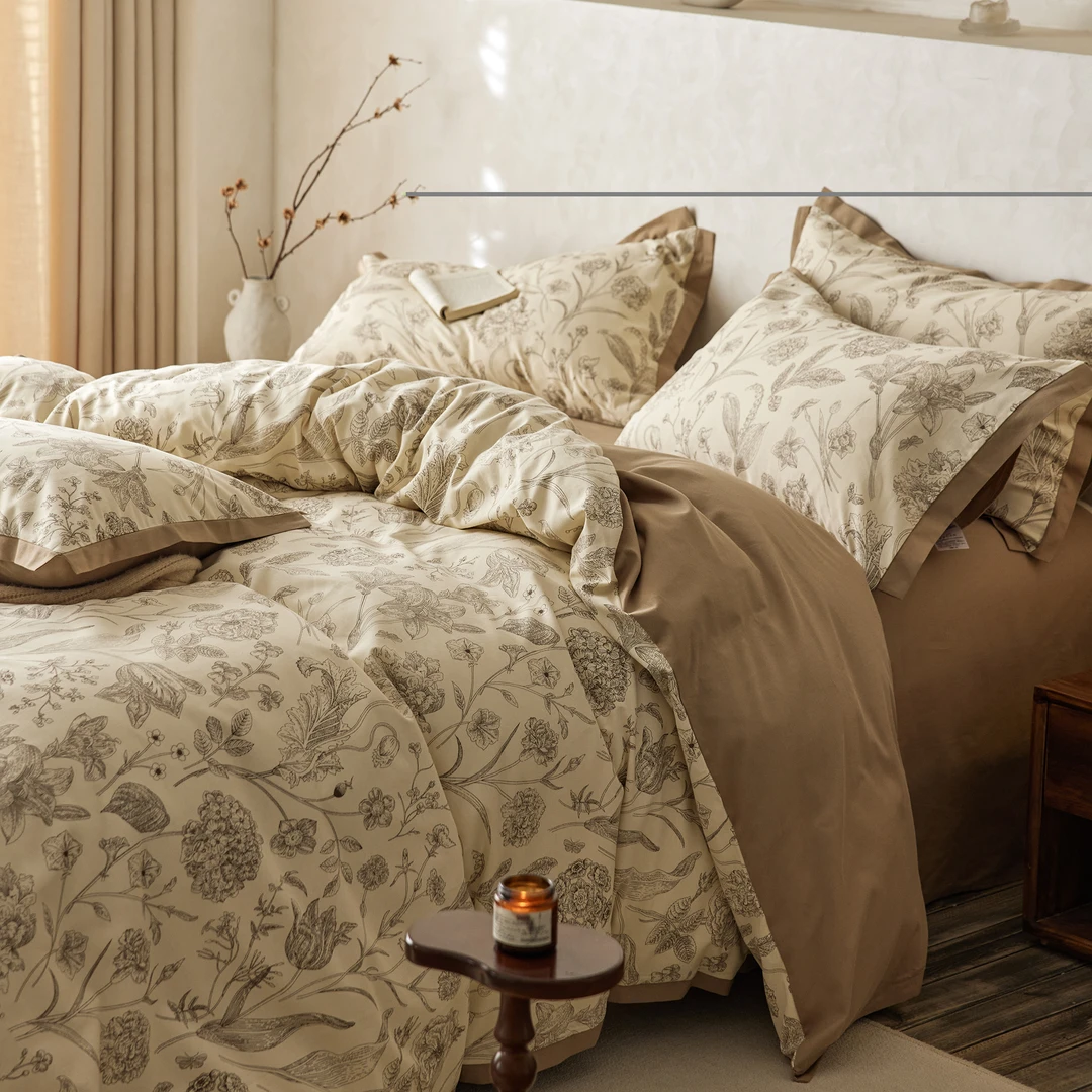 洛洛山河A类田园长绒棉加厚磨毛床上四件套纯棉全棉2025新款床品