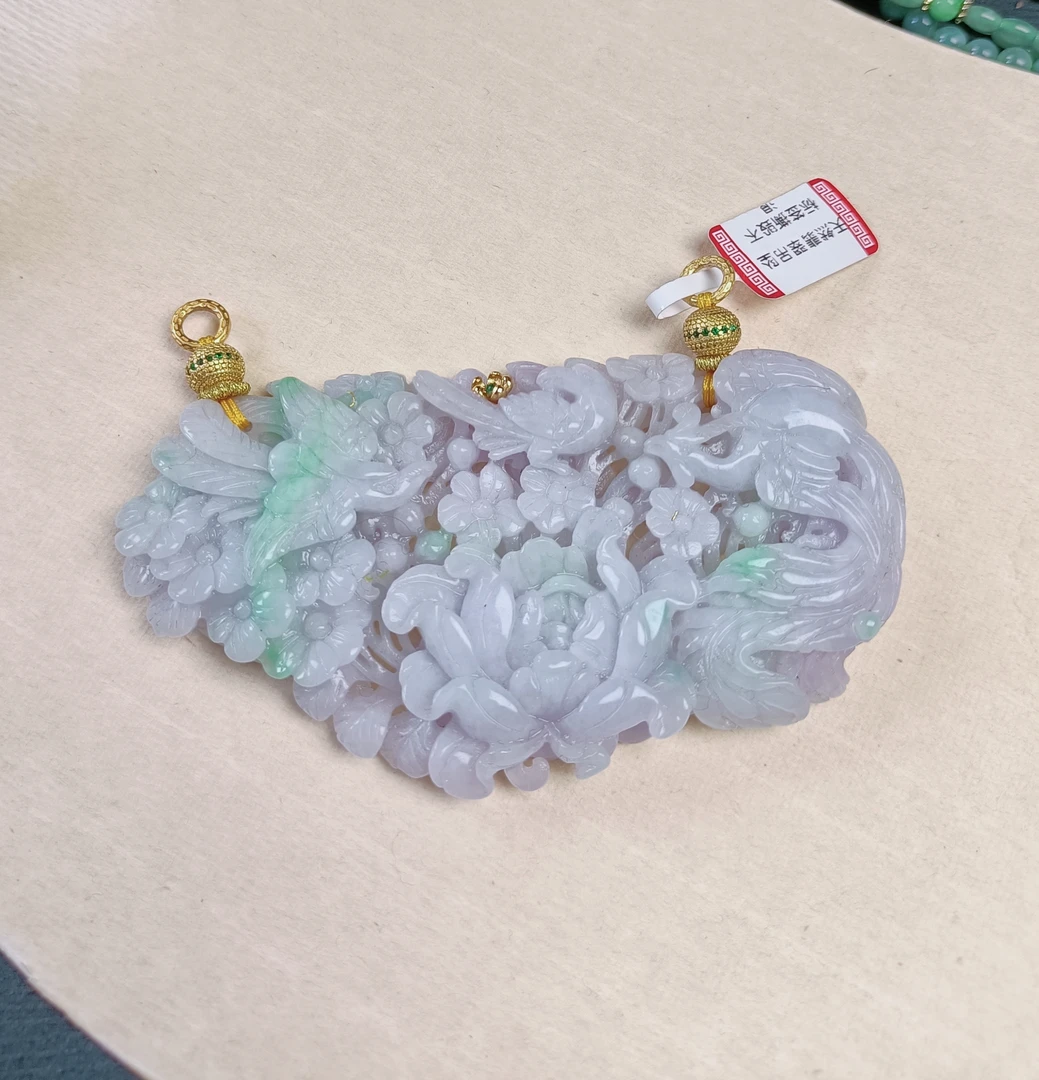 天然翡翠A货吊坠