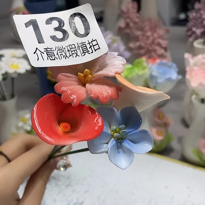 陶瓷纯手工捏花设计