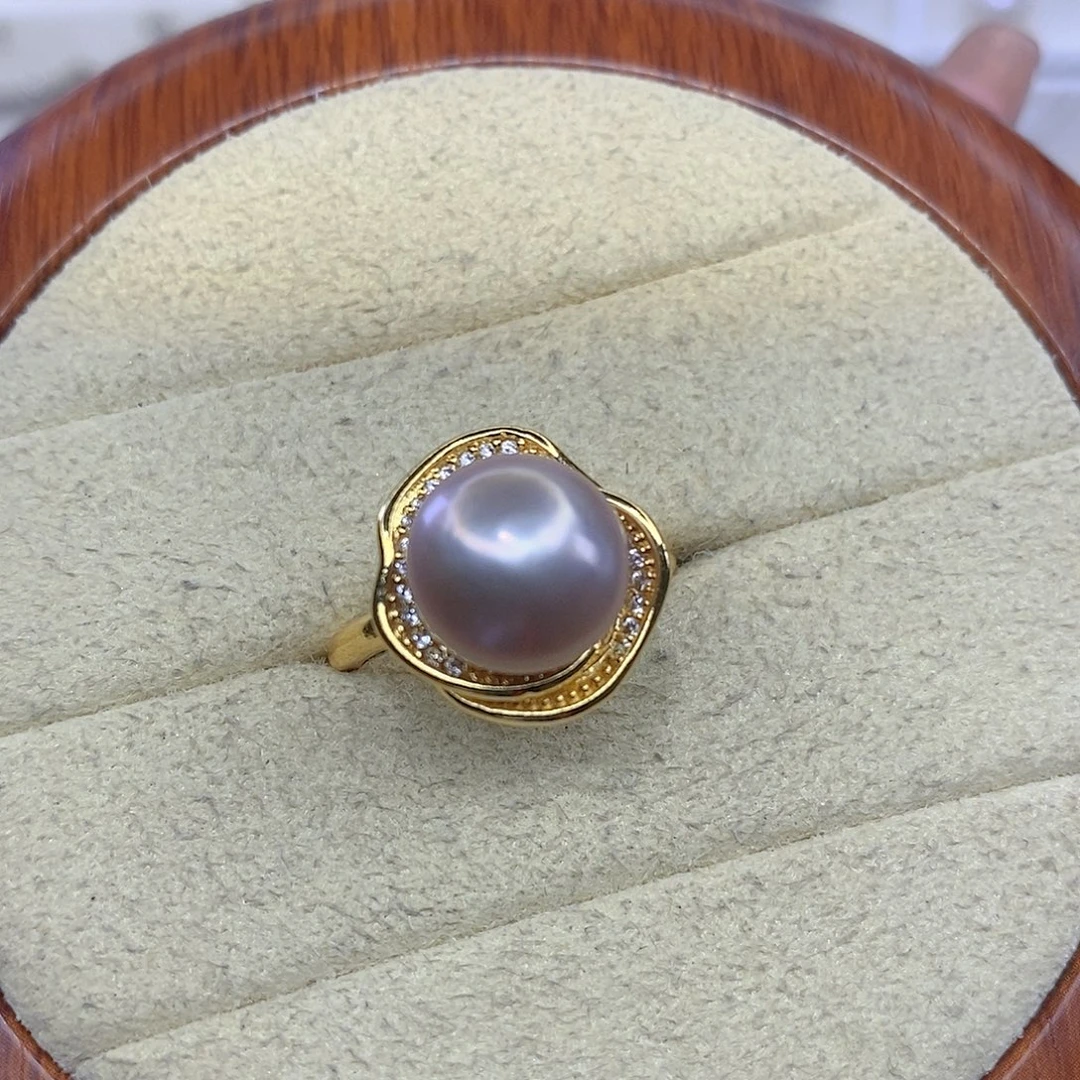 合金戒指淡水珍珠
