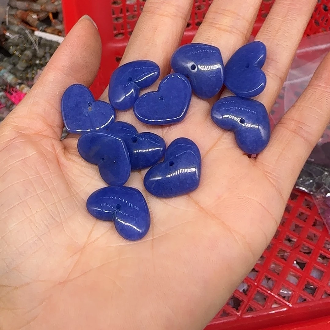 玛瑙/玉髓合金珠宝半成品015爱心2颗不挑