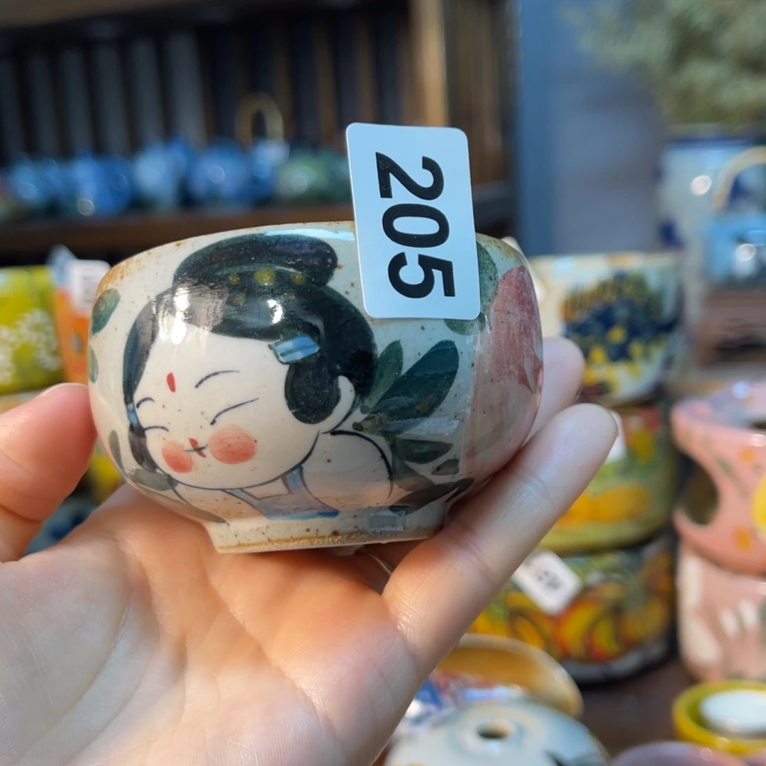 杯流****间素浅陶瓷手工手绘