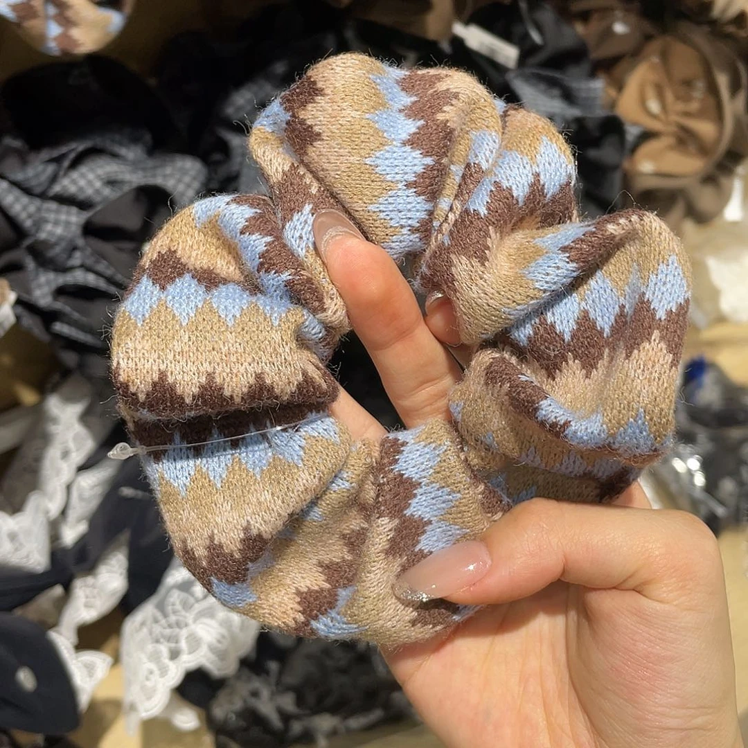 布艺非金属腰果花发圈