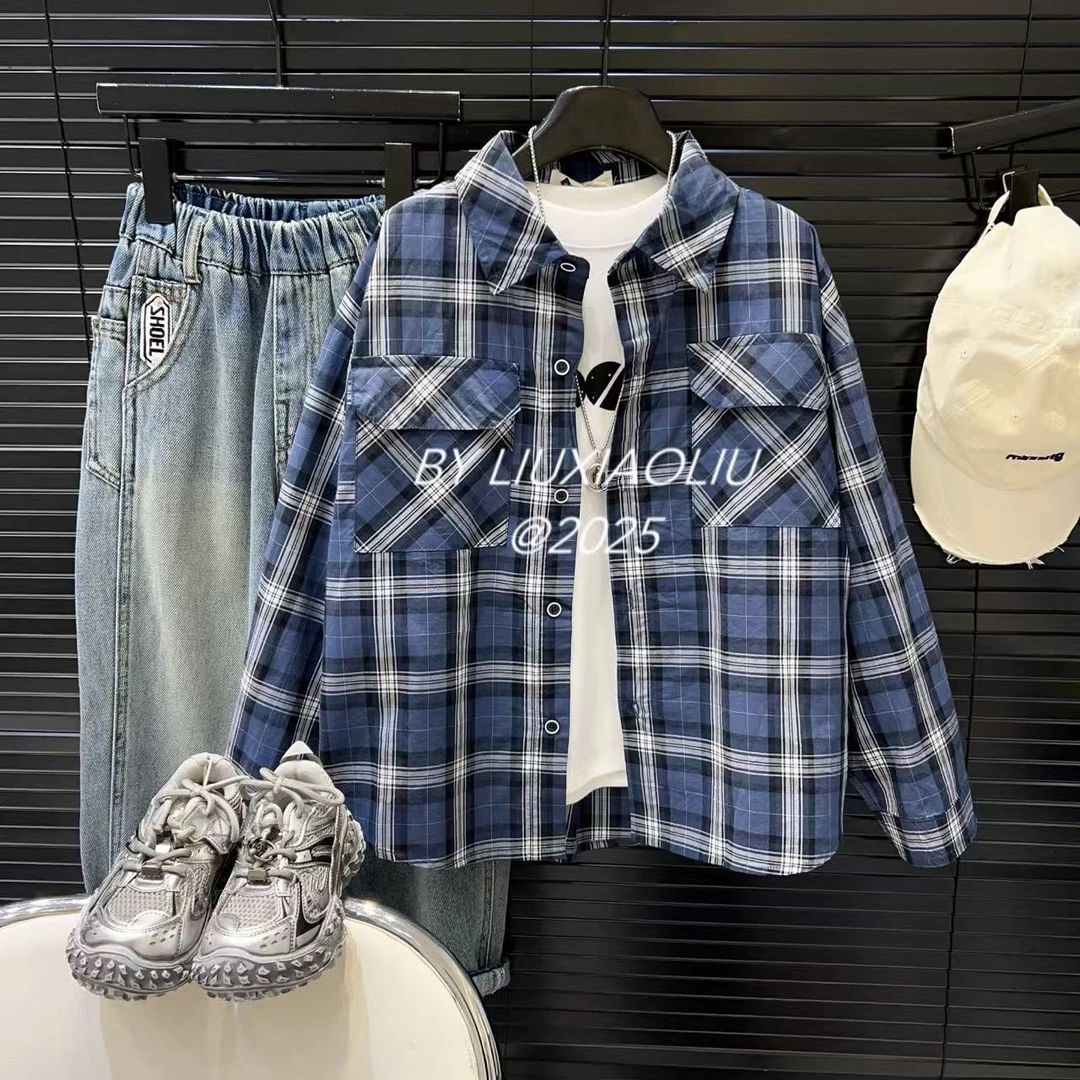 杭州六小六正版 BY LIUXIAOLIU春季儿童格子衬衫15760