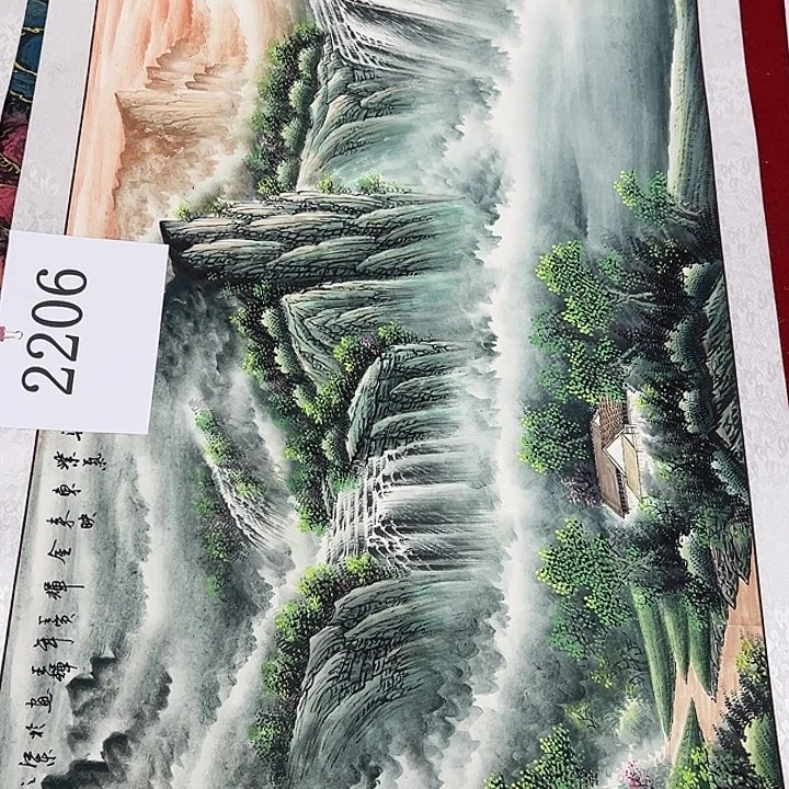 国画新年快乐纯手工纯手绘