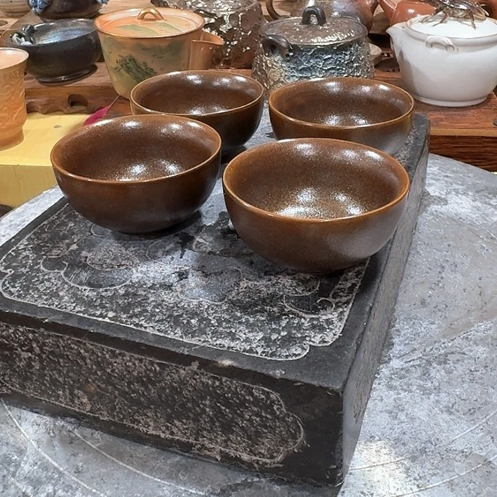 麦浪杯一组。。品茗