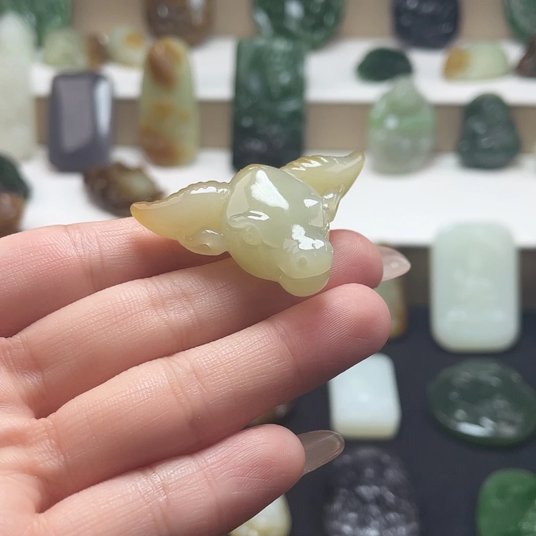 和田玉未镶嵌吊坠(不含链)