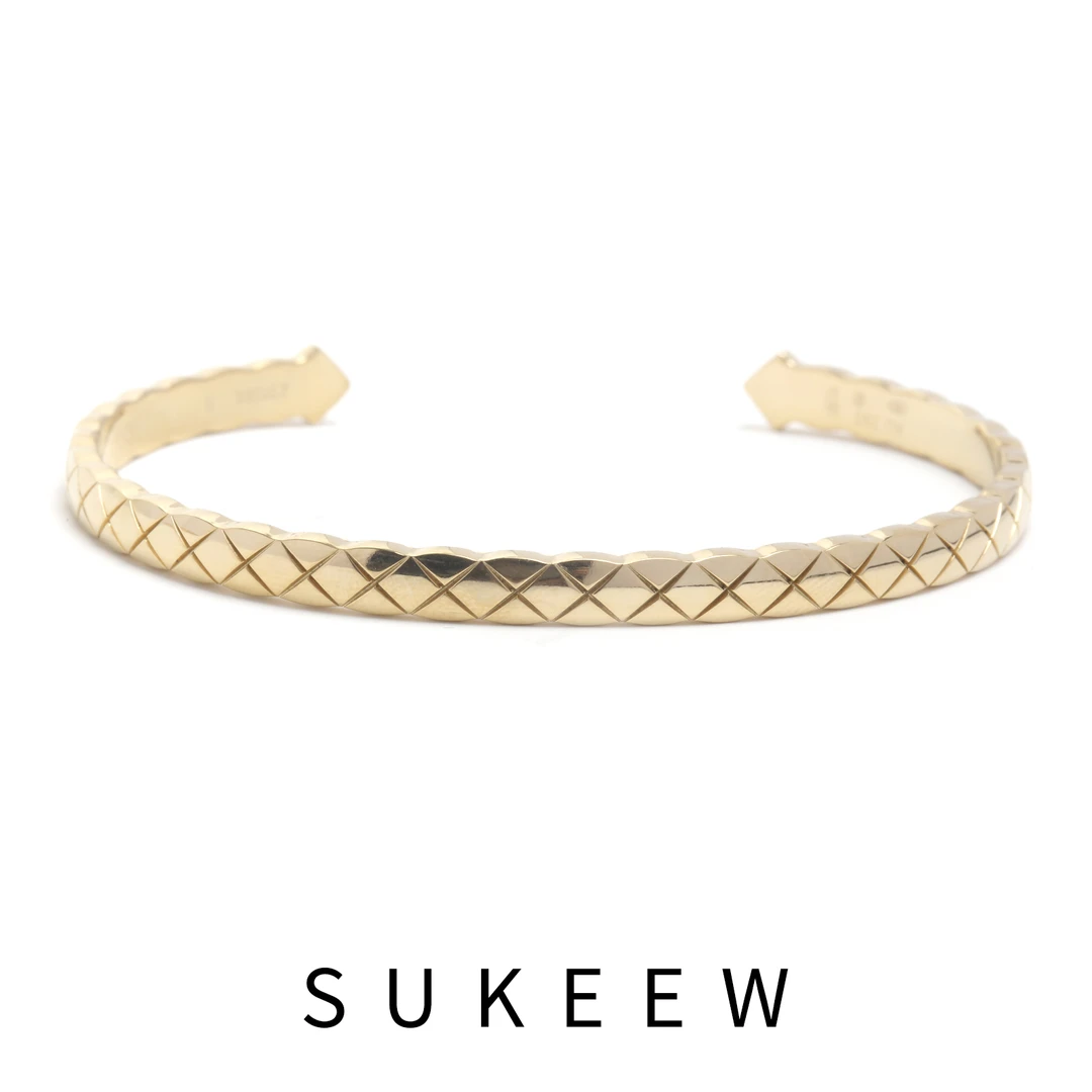 铜合金手镯 百搭菱纹气质手镯072607