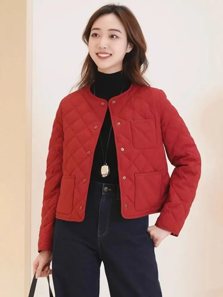 尾货~【纯原小禾】2024冬季新款羊毛混纺90白鹅绒HUG短款羽绒服外套