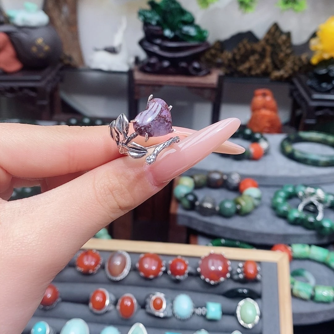 苏纪石（舒俱来）戒指银S925镶嵌漂亮美眉