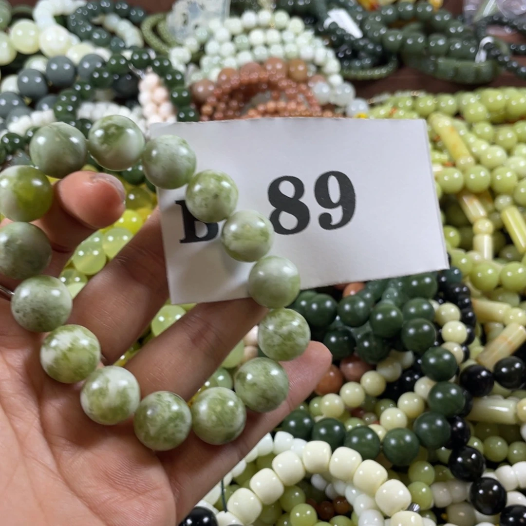 未镶嵌蛇纹石玉手链用****0