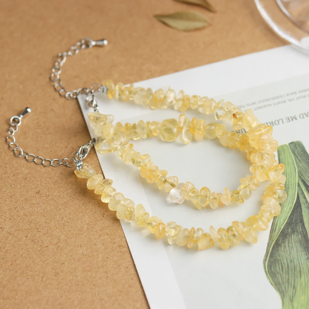 黄水晶随型珠精致时尚百搭小众女款手链（多样性发货 发其一）