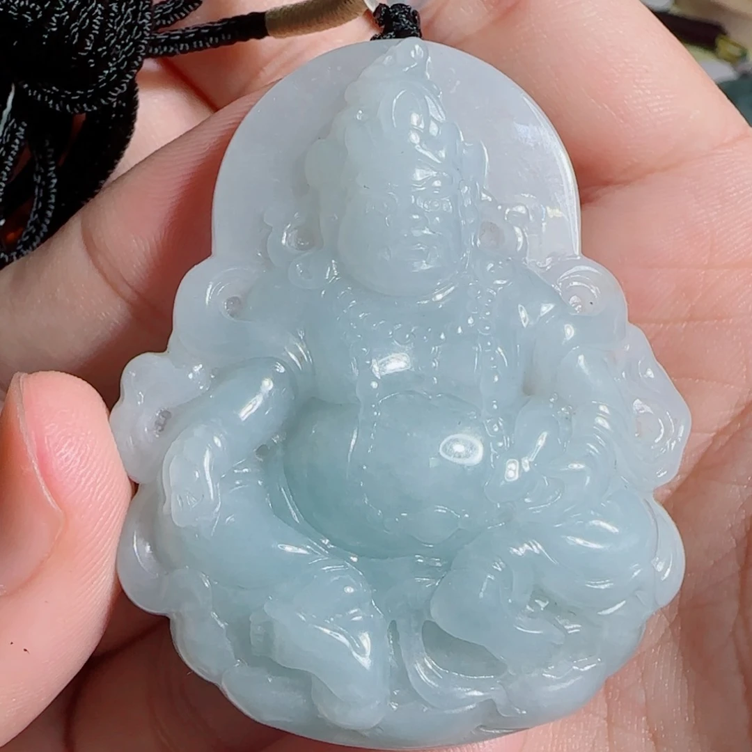 翡翠未镶嵌吊坠(不含链)黄财爷