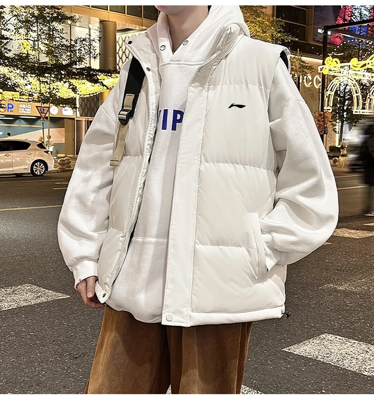 国货品牌冬季青年学院风立领保暖坎肩运动休闲百宽松搭棉男士马甲