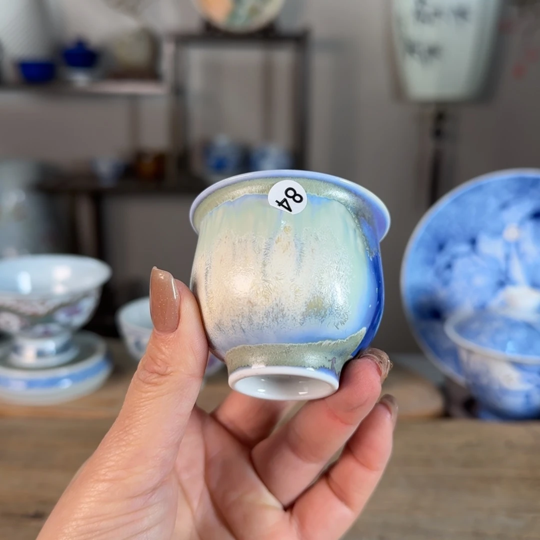 杯景德镇陶瓷柴烧多人