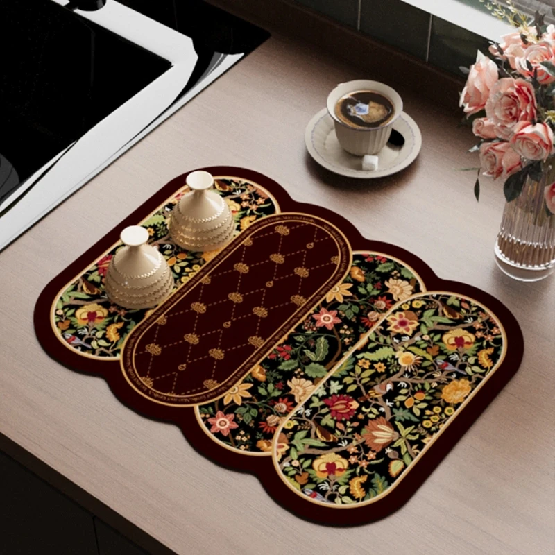 买一送一青林秘境隔热台面垫餐桌垫防水西餐垫隔热防滑沥水垫防烫