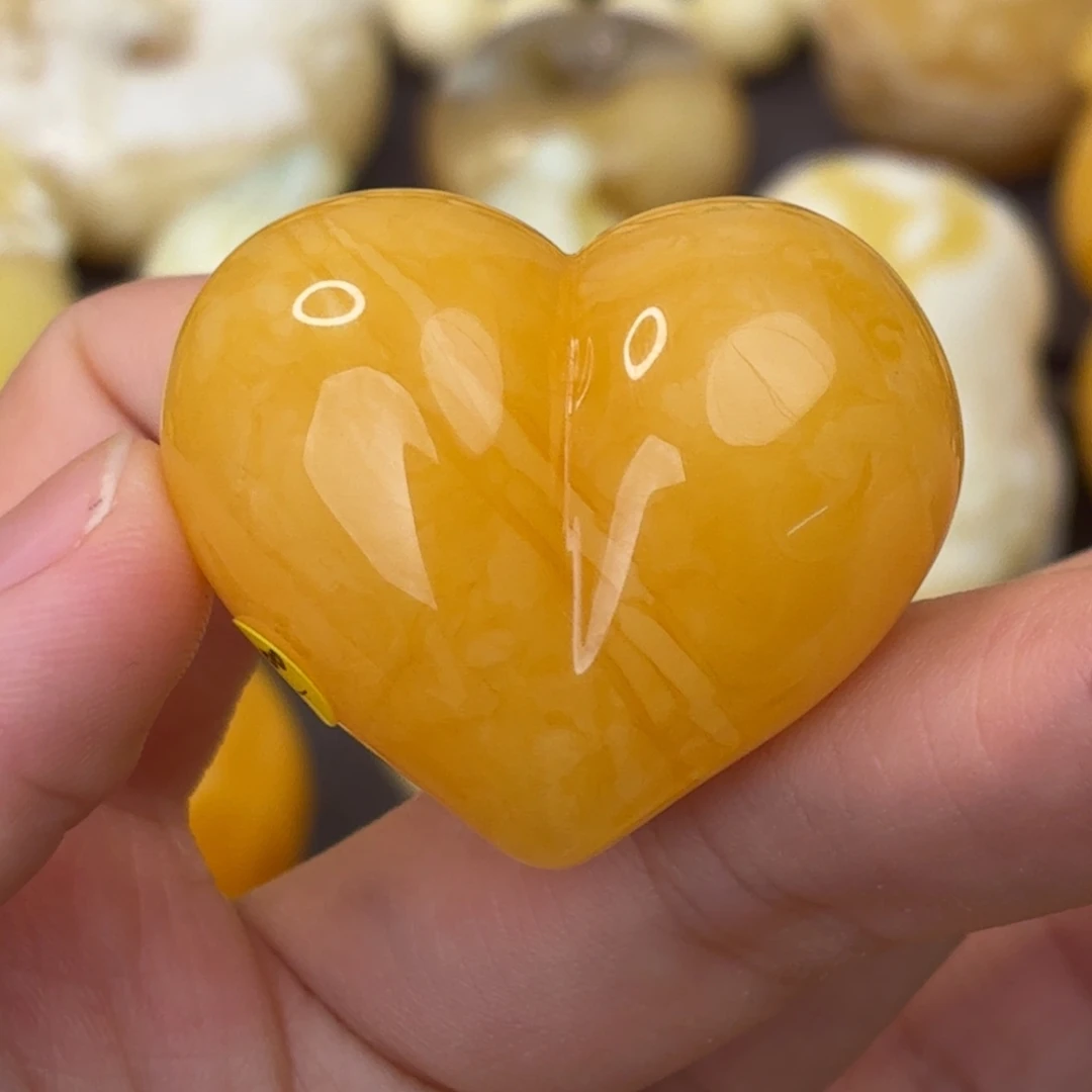 蜜蜡未镶嵌吊坠(不含链)桃心