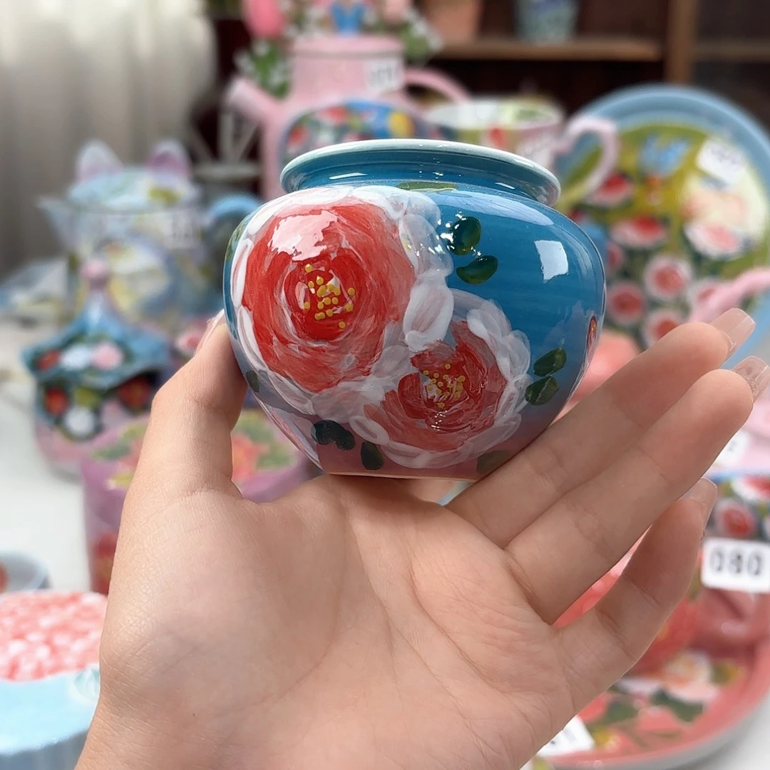 景德镇手绘高温釉下彩陶瓷茶具