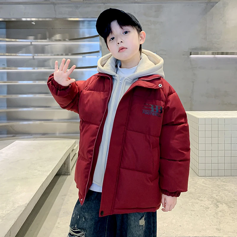 男童冬季棉衣外套加厚保暖儿童棉袄8-15岁男孩中大童棉服洋气韩版