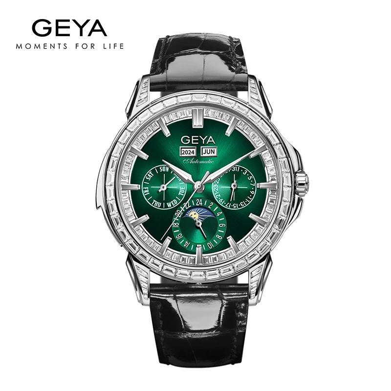 格雅GEYA  璀璨光辉系列三十周年纪念款多功能机械男士腕表