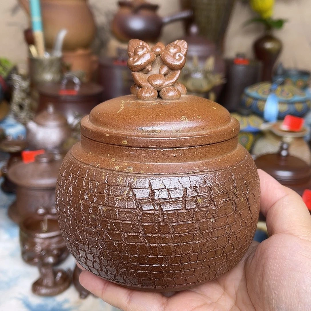 手工小瓦猫茶叶罐阿阿阿